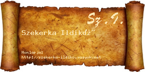 Szekerka Ildikó névjegykártya