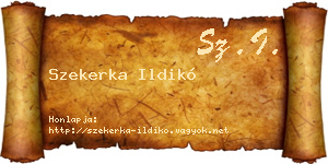 Szekerka Ildikó névjegykártya