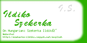 ildiko szekerka business card